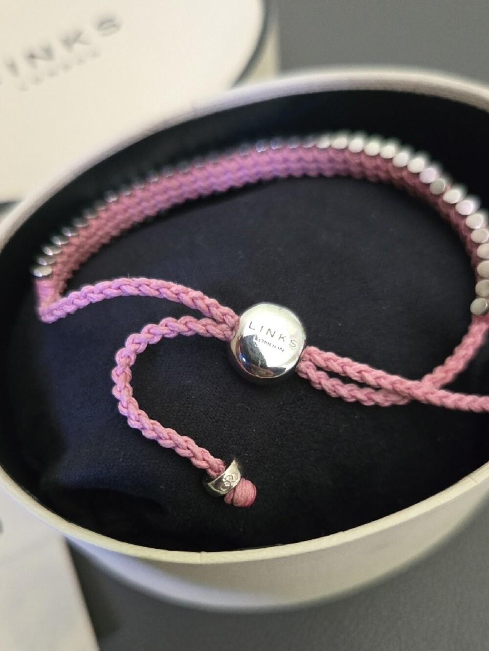 Links of London Pink Ribbon Bracelet with Silver Accents - Picture 6 of 8